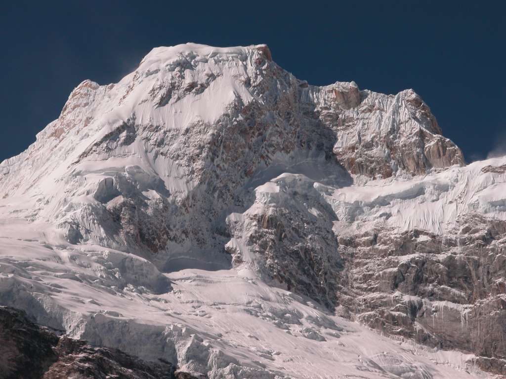 Manaslu 07 11 Ngadu Chuli From Pung-gyen Gompa From the Pung-gyen gompa (3870m), I had a perfect view of the north east face of Ngadi Chuli (Peak 29, 7871m).